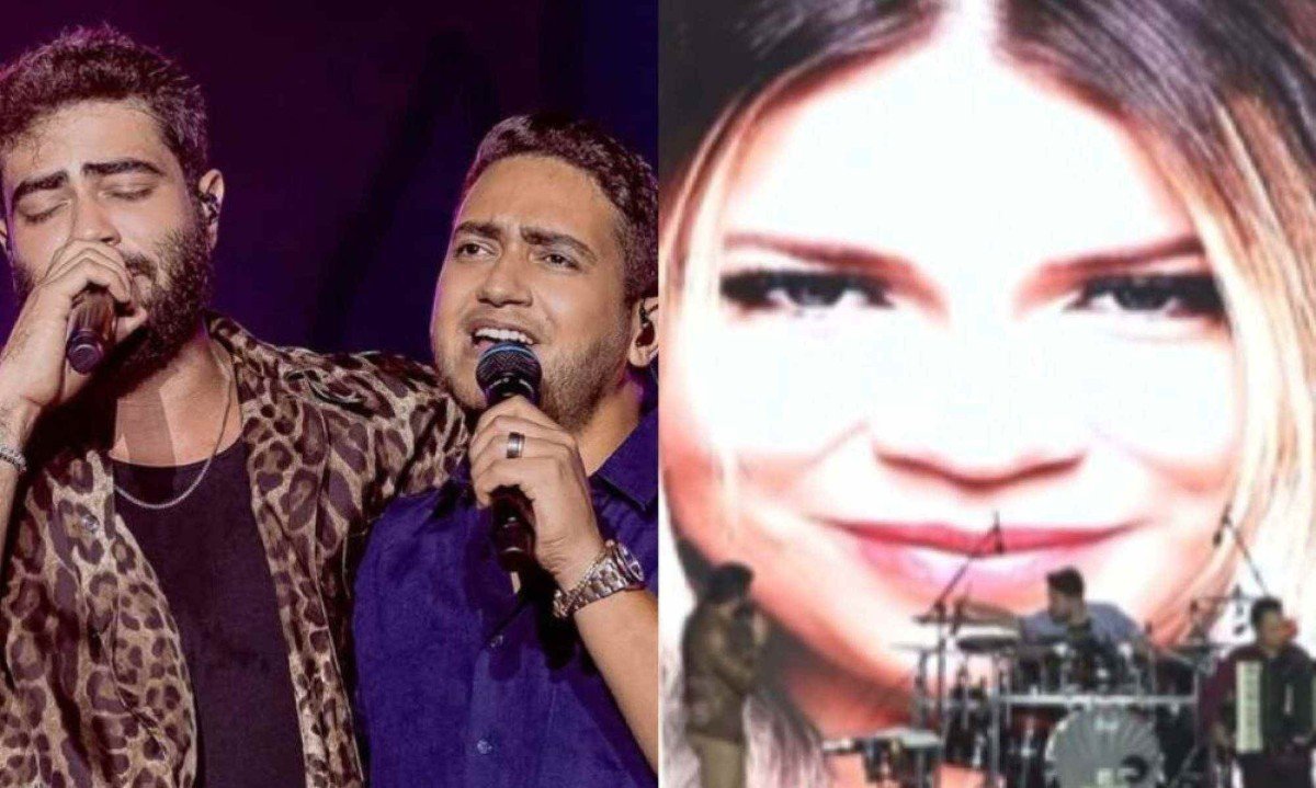 Henrique & Juliano emocionam fãs com tributo a Marília Mendonça em show lotado -  (crédito: Tupi - Pablo Oliveira)