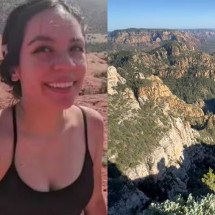 Mulher é resgatada três dias após cair no cânion do ‘Fim do Mundo’ - Montagem/Reprodução/Coconino County Sheriff&#039;s Office