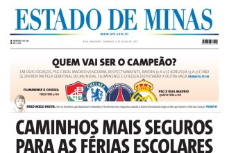 CONFIRA A CAPA DO ESTADO DE MINAS DO DIA 06/07/2025
