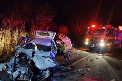 Uma vítima morreu no acidente -  (crédito: Divulgação/Corpo de Bombeiros)