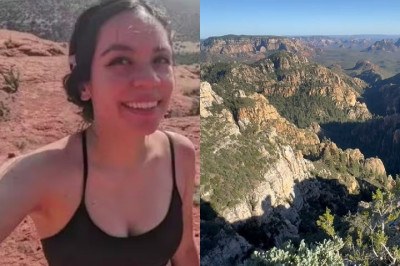 Uma mulher foi resgatada com vida depois de passar três dias isolada em um cânion conhecido como "Fim do Mundo", no deserto do Arizona. -  (crédito: Montagem/Reprodução/Coconino County Sheriff's Office)