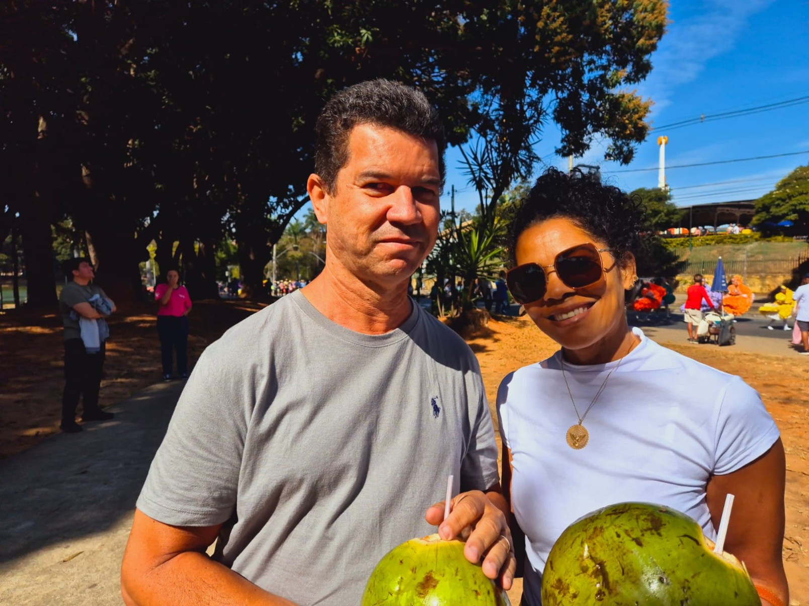 Casal Cristiano Corradi e Mirian Corradi, pela primeira vez no Cortejo Junino-Jair Amaral/EM/D.A. Press