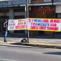 Mobilização de motoristas em frente a sindicato vira caso de polícia - Jair Amaral/EM/DA Press