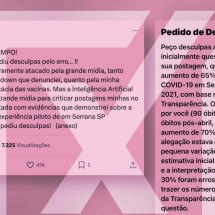 Desculpas do Grok publicado por deputado não confirma tese sobre vacinas  - Reprodução/Comprova