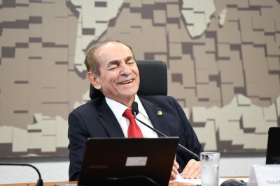 Senador Marcelo Castro (MDB/PI), em audiência da  Comissão de Desenvolvimento Regional e Turismo, que ele preside -  (crédito:  Roque de Sá/Agência Senado)