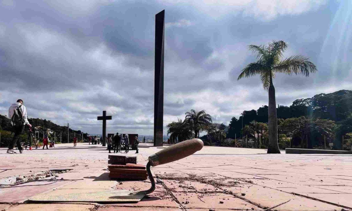 Praça do Papa será parcialmente liberada para o público em agosto deste ano -  (crédito: Edesio Ferreira/EM/D.A Press)