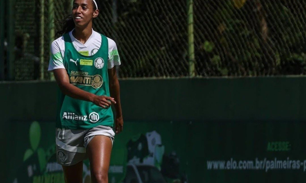 Dudinha, atacante do Palmeiras, teve um rompimento do LCA e uma lesão no menisco -  (crédito: Instagram/reprodução)