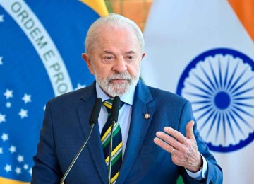 Lula reagiu de maneira firme, mas com moderação ao tarifaço de Trump
 -  (crédito: EVARISTO SÁ/AFP)