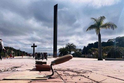 Praça do Papa será parcialmente liberada para o público em agosto deste ano -  (crédito: Edesio Ferreira/EM/D.A Press)