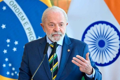 Lula reagiu de maneira firme, mas com moderação ao tarifaço de Trump
 -  (crédito: EVARISTO SÁ/AFP)
