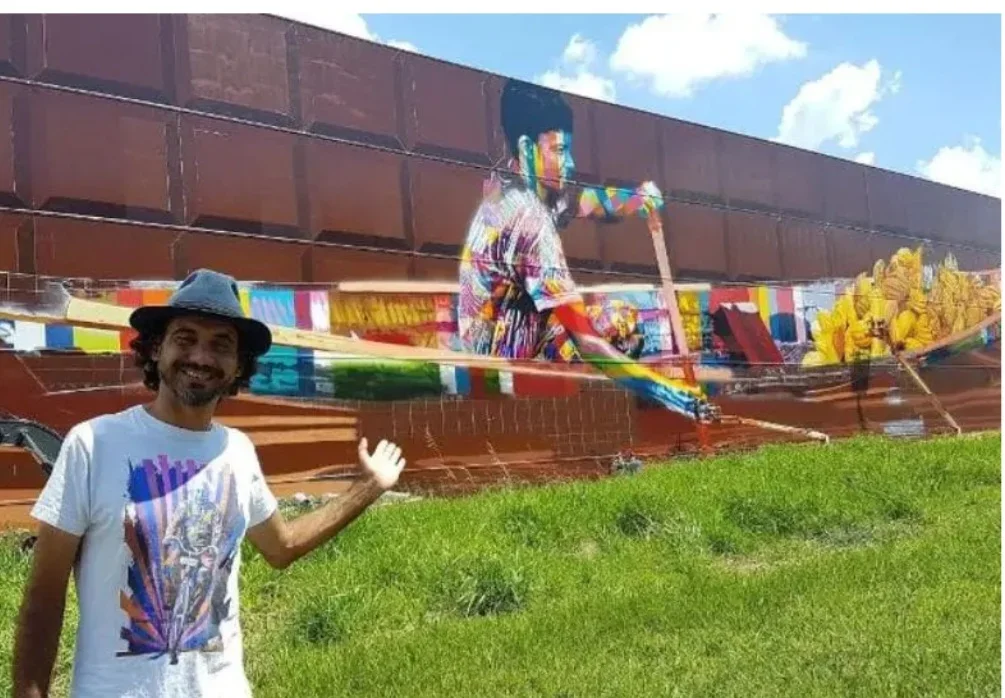Brasileiro é autor do maior mural grafitado do planeta - Divulgação 