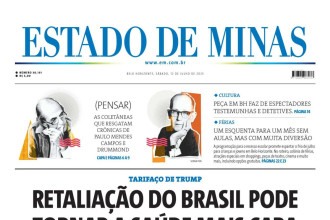 Capa impressa do Estado de Minas de 12/7/2025