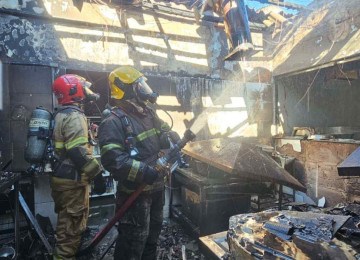 Troca de gás termina em explosão em restaurante em Minas -  (crédito: CBMMG)
