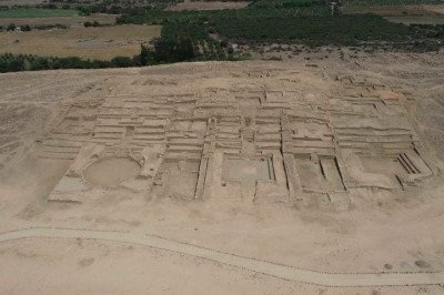 Um grupo de pesquisadores revelou a descoberta de uma cidade histórica com cerca de 3.500 anos localizada no norte do Peru, na província de Barranca. -  (crédito: Divulgação/Governo do Peru)