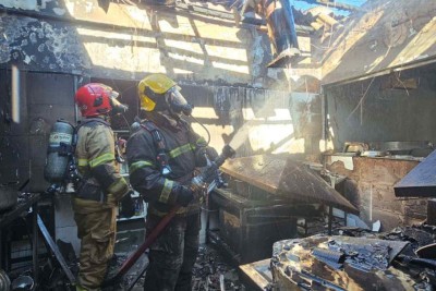 Troca de gás termina em explosão em restaurante em Minas -  (crédito: CBMMG)