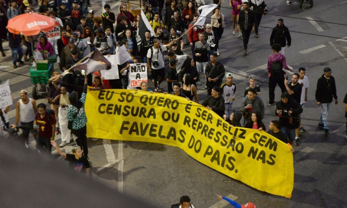 Manifestação contra a criminalização do funk em Belo Horizonte-Túlio Santos/EM/D.A.Press