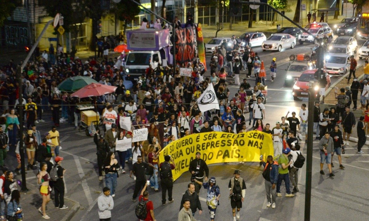 Manifestação contra a criminalização do funk em Belo Horizonte-Túlio Santos/EM/D.A.Press