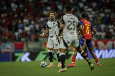 O Atlético visitou o Bahia neste 12/7, pelo Brasileirão. Veja como o Jogada10 avaliou a performance do Bahia, que venceu por 2 a 1. Foto: Pedro Souza / Atlético  -  (crédito: Pedro Souza / Atlético)