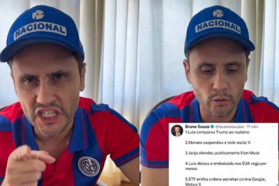 Senador foi ao Instagram criticar o presidente Lula e seus aliados -  (crédito: Reprodução/Instagram)