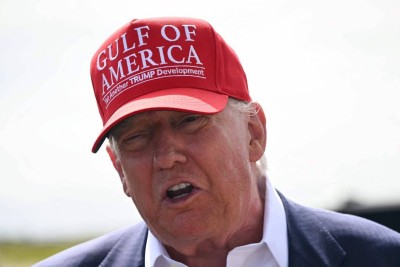 O presidente dos EUA, Donald Trump, anunciou sobretaxas de 50% sobre produtos brasileiros  -  (crédito: Andrew Caballero-Reynolds/AFP)
