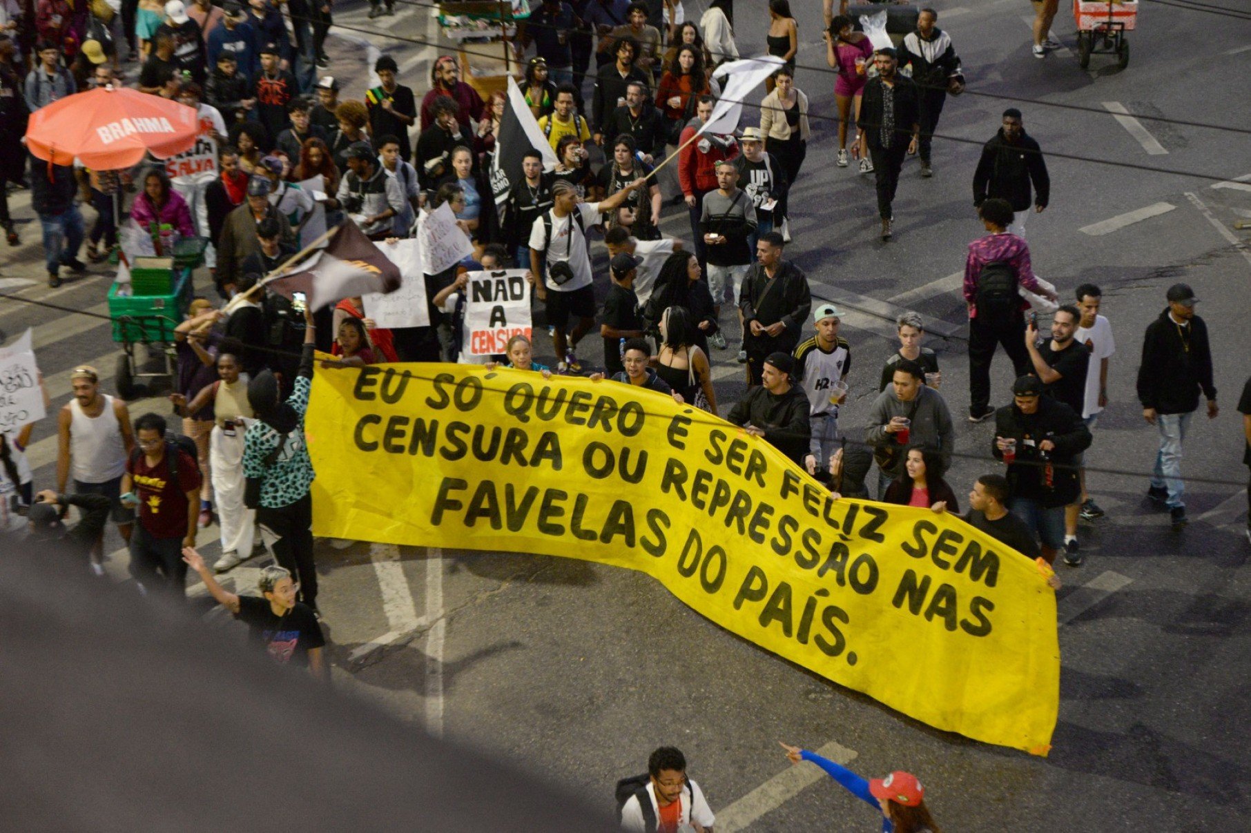 Manifestação contra a criminalização do funk em Belo Horizonte-Túlio Santos/EM/D.A.Press