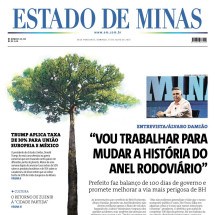 Confira a capa do Estado de Minas do dia 13/07/2025
