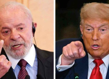 Lula não pode cair na narrativa e brigar com Trump e Bolsonaro -  (crédito: MIGUEL SCHINCARIOL/AFP e JIM WATSON/AFP)