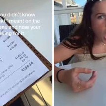 Mulheres confundem sigla em cardápio e pagam conta cinco vezes mais cara - TikTok / reprodução