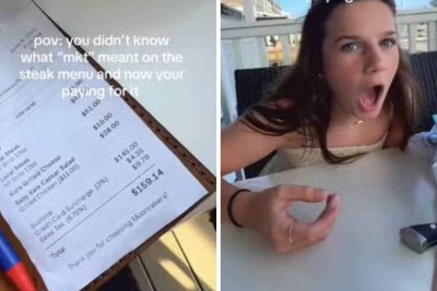 Jovens ficaram chocadas ao pagaram conta cinco vezes maior do que esperavam -  (crédito: TikTok / reprodução)