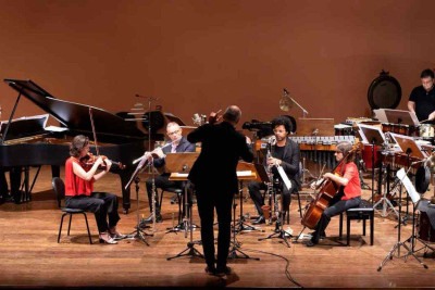  A banda Ensemble Plurisons foi criada em 2023 e é responsável por dar continuidade ao festival, que tem caráter itinerante e internacional -  (crédito: Gui Machala/Divulgação)