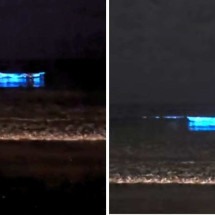 Mar azul neon intriga banhistas em Santa Catarina - Reprodução