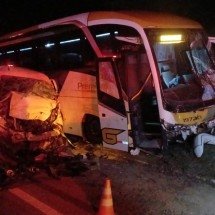 Duas pessoas morrem em batida entre van de prefeitura e ônibus na BR-381 - Servo/Divulgação