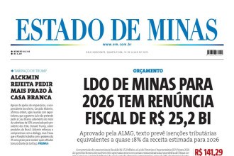 Confira a capa do Estado de Minas do dia 16/07/2025