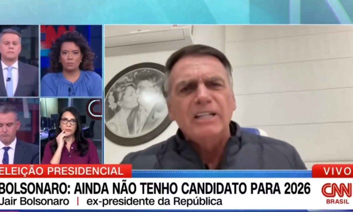 O ex-presidente Jair Bolsonaro se destempera durante entrevista ao falar sobre a poss&iacute;vel pena de 43 anos -  (crédito: Reprodu&ccedil;&atilde;o/Redes Sociais)