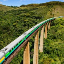 O trem da EFVM oferece uma viagem mais segura, com monitoramento por inteligÃªncia artificial, cÃ¢meras e sensores
       -  (crédito:  Mosaico Imagem/Vale/Divulgacao)