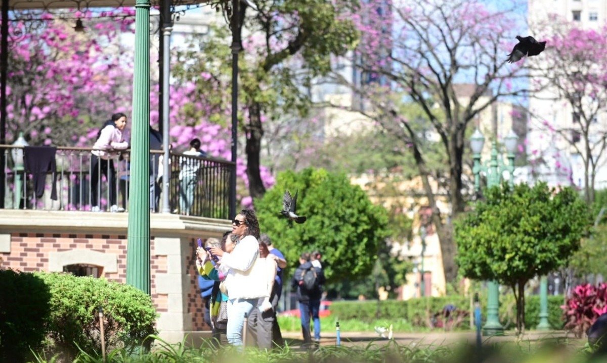 Belo Horizonte está sob alerta para baixas temperaturas até sexta-feira (18) -  (crédito: Leandro Couri/EM/D.A. Press)