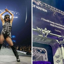 Show de Lady Gaga xinga Trump e pede Palestina livre em telão