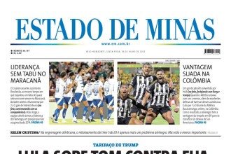 Capa impressa do Estado de Minas de 18/7/2025