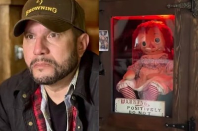 O investigador paranormal Dan Rivera morreu repentinamente enquanto fazia uma turnê nos EUA com a boneca Annabelle. Ele tinha 54 anos. -  (crédito: Montagem/Reprodução/Redes Sociais)