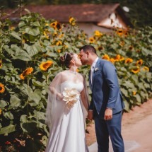 Casamento florido: casal cultiva mais de mil girassóis para decorar evento - Reprodução/Arquivo Pessoal