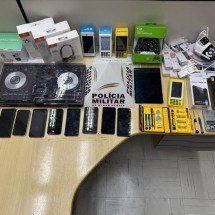 PM apreende mais de dez celulares de procedência duvidosa em shopping de BH - Divulga&ccedil;&atilde;o/Pol&iacute;cia Militar de Minas Gerais