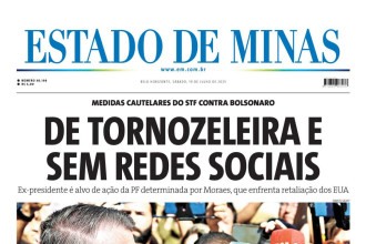 Confira a capa do Estado de Minas do dia 19/07/2025