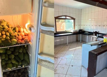 Fiscalização encontrou alimentos vencidos e internos vivendo sem a mínima estrutura de higiene -  (crédito: Divulgação/26º Batalhão (PMMG))