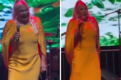 Fafá de Belém caiu na gargalhada depois de provocar Bolsonaro -  (crédito: Redes sociais)
