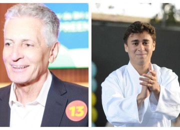 Correia e Nikolas: os deputados mineiros colecionam rusgas dentro e fora da Câmara -  (crédito:  Edesio Ferreira/EM/D.A Press - Alexandre Guzanshe/EM/D.A Press)
