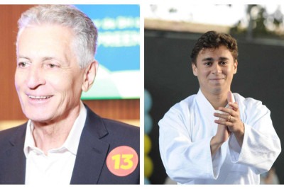 Correia e Nikolas: os deputados mineiros colecionam rusgas dentro e fora da Câmara -  (crédito:  Edesio Ferreira/EM/D.A Press - Alexandre Guzanshe/EM/D.A Press)