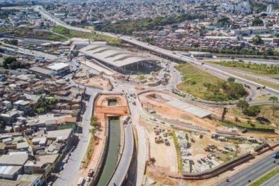 Trânsito próximo à estação São Gabriel terá mudanças para obras na Praça das Águas -  (crédito: PBH/ Divulgação)