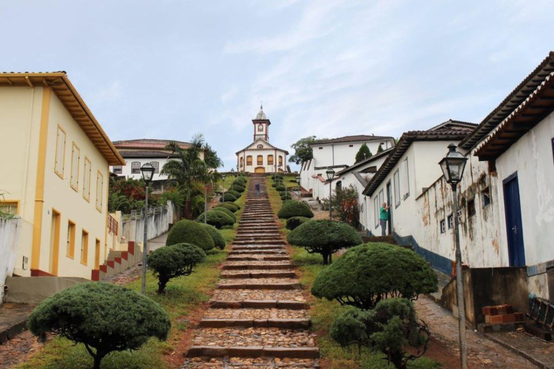 Foi nessa escadaria, em frente à Igreja de Santa Rita, que foi gravada a cena do queijo -Marden Couto/TM/
