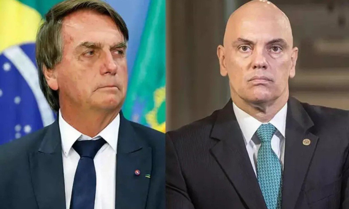 Jair Bolsonaro e Alexandre de Moraes -  (crédito: Alan Santos/PR e Egberto Nogueira/Reprodução)
