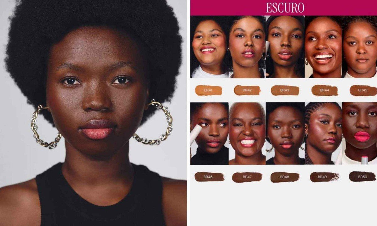 Tons de pele negra do stick